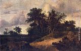 Jacob Van Ruisdael Wall Art - Landscape with a House in the Grove